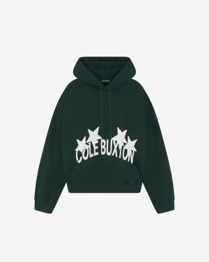 Cole Buxton 4 Star Men Hoodie Forest Green | USA OU1-12981T3