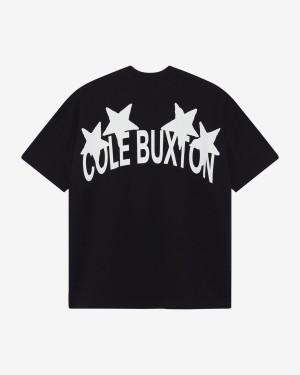 Cole Buxton 4 Star Men T-Shirt Black | USA ER0-24922C8