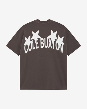 Cole Buxton 4 Star Men T-Shirt Brown | USA CA5-70797X5