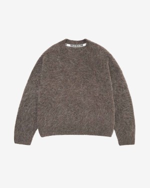 Cole Buxton Alpaca Knit Men Sweaters Brown | USA OE4-67576O9