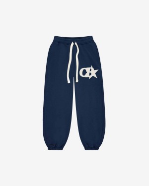 Cole Buxton CB Star Men Sweatpants Navy | USA JW2-51085O7