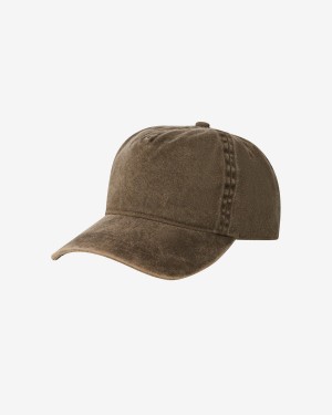 Cole Buxton Garment Dyed Dad Men Caps Washed Brown | USA GW8-12341M2