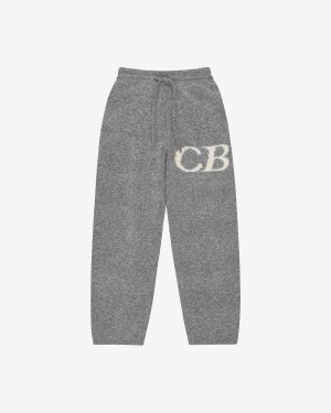 Cole Buxton Logo Knit Men Pants Grey Marl | USA LV1-22362R3