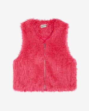 Cole Buxton Mohair Men Vest Pink | USA JR2-34283C8