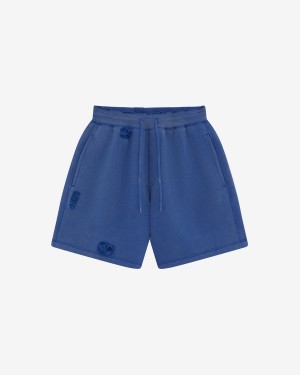 Cole Buxton Pocket Fade Men Shorts Washed Cobalt Blue | USA YH4-33563H1