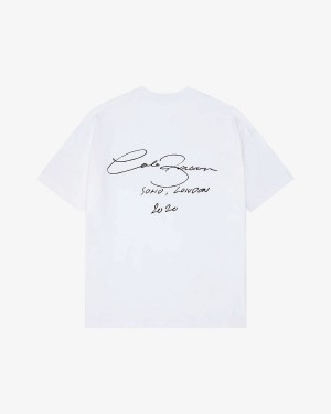 Cole Buxton Signature Men T-Shirt White | USA NV3-80028I7