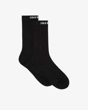 Cole Buxton Sports Ribbed Men Socks Black | USA VK7-47194D0