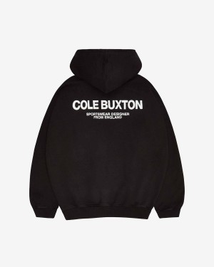 Cole Buxton Sportswear Men Hoodie Black | USA RB1-86978L7