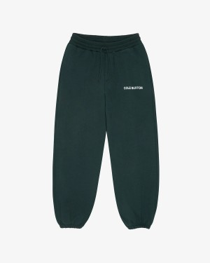 Cole Buxton Sportswear Men Sweatpants Forest Green | USA DP2-88408Q3