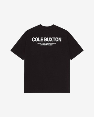 Cole Buxton Sportswear Men T-Shirt Black | USA CM2-60666I3