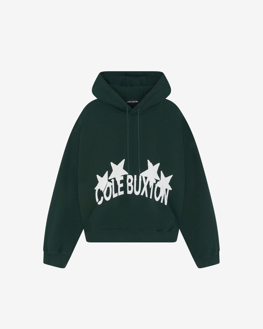 Cole Buxton 4 Star Men Hoodie Forest Green | USA OU1-12981T3