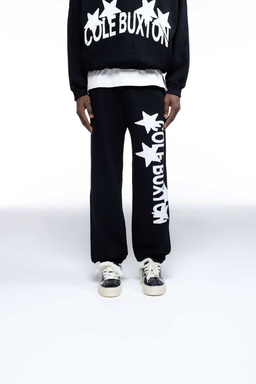 Cole Buxton 4 Star Men Sweatpants Black | USA WS1-84948B4