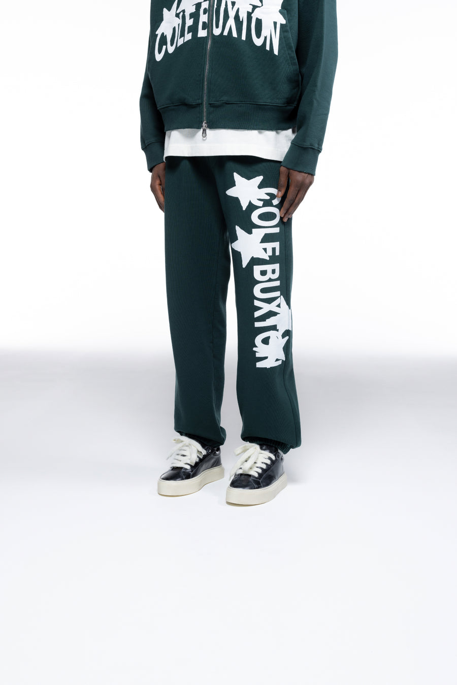 Cole Buxton 4 Star Men Sweatpants Forest Green | USA KK3-49674R7