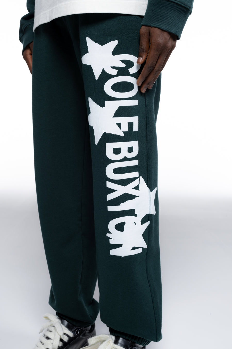 Cole Buxton 4 Star Men Sweatpants Forest Green | USA KK3-49674R7