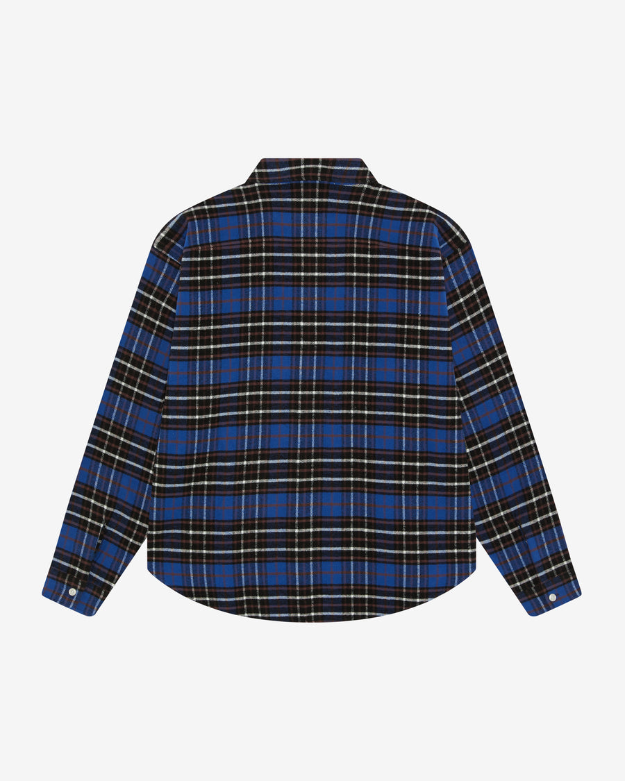 Cole Buxton AW24 Flannel Men Shirts Blue / Black | USA CN6-02860J5