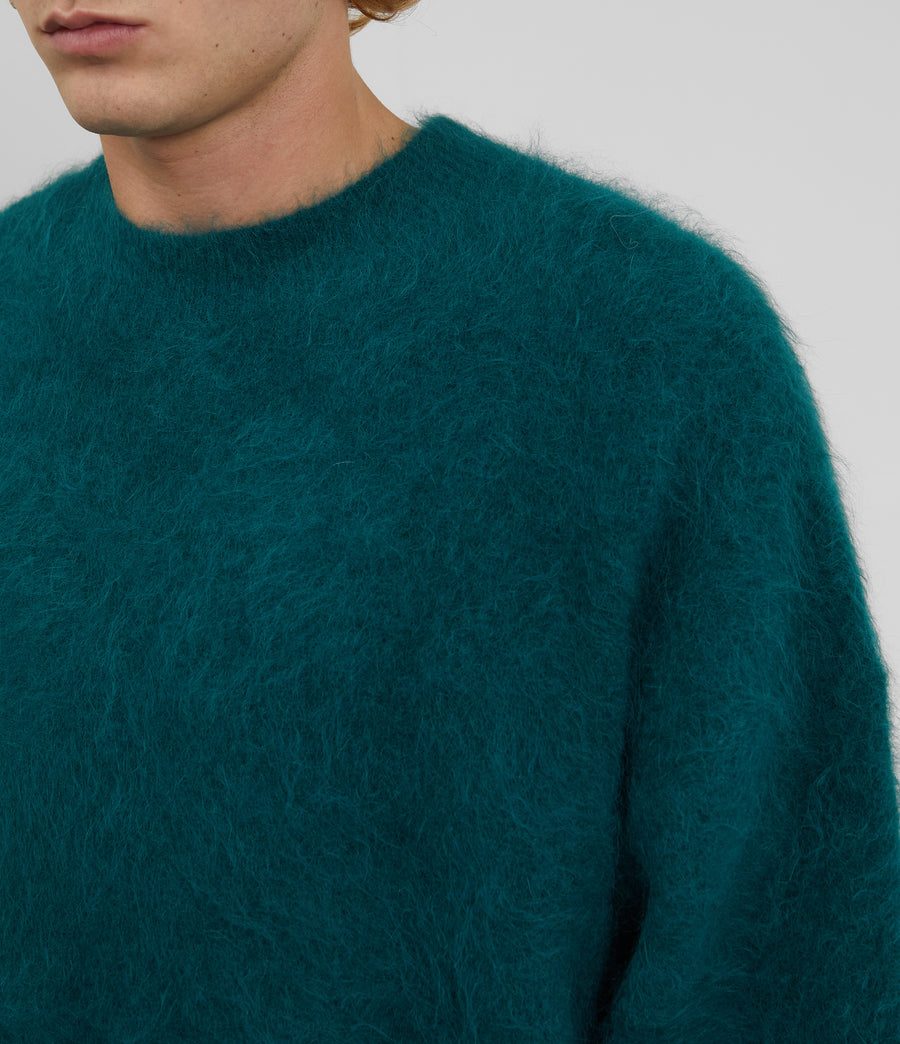 Cole Buxton Alpaca Knit Men Sweaters Forest Green | USA LF6-55915U2