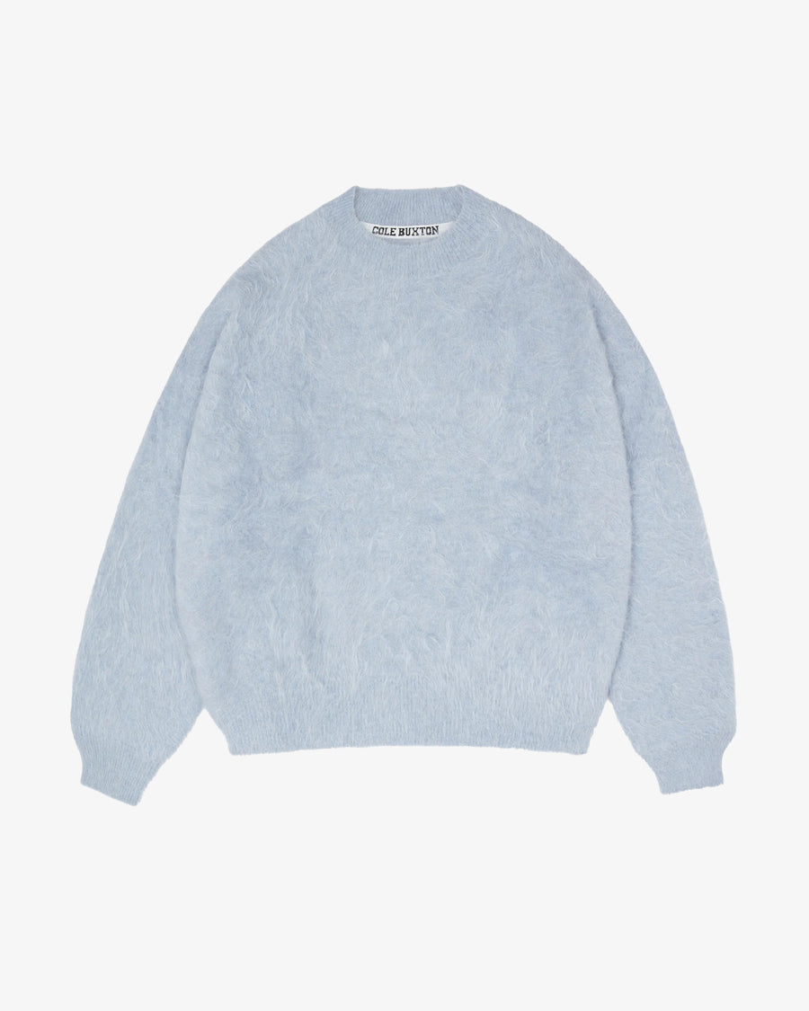 Cole Buxton Alpaca Knit Men Sweaters Sky Blue | USA FR0-14061F0