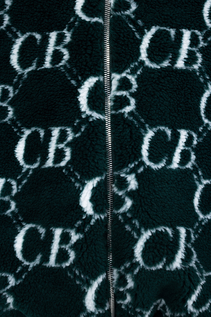 Cole Buxton CB Monogram Fleece Men Jackets Forest Green | USA TH7-92989C9