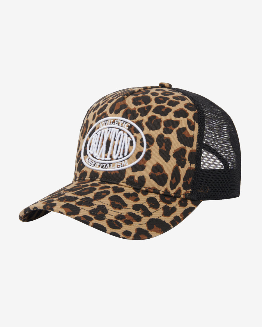 Cole Buxton Crest Logo Trucker Men Caps Leopard | USA IM3-51655Y9