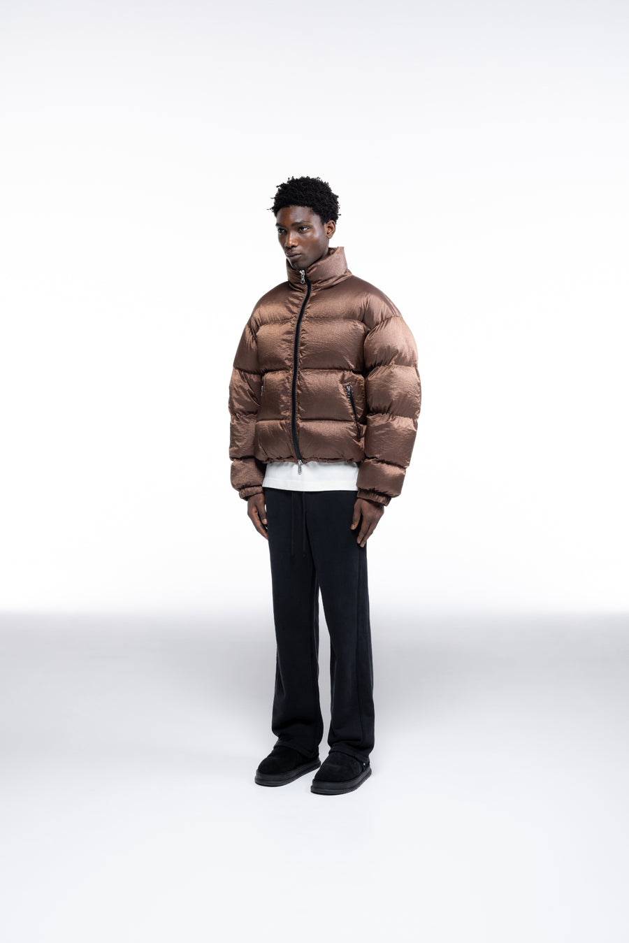 Cole Buxton Cropped Nylon Ripstop Puffer Men Jackets Copper | USA RM2-95469N7