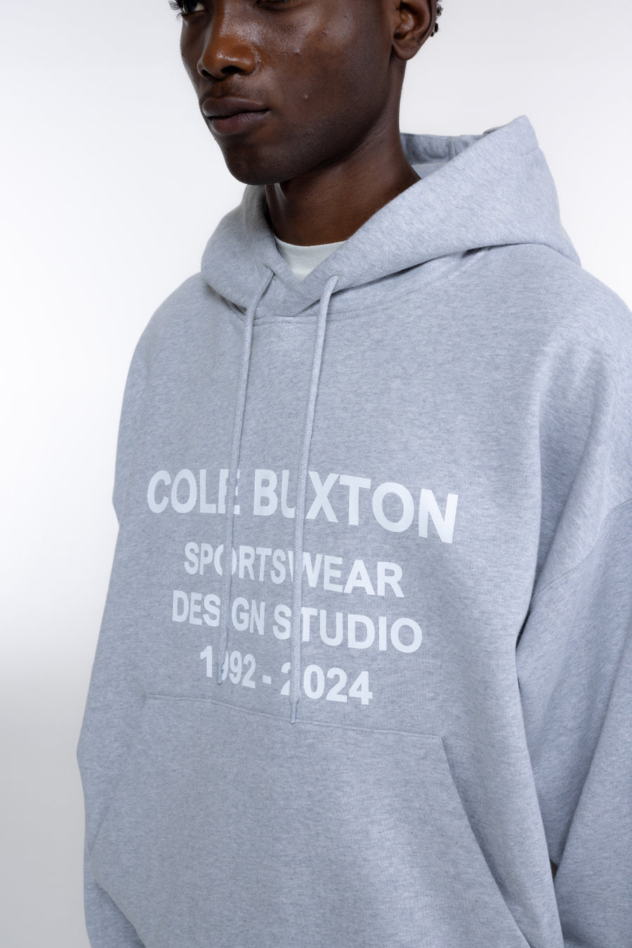 Cole Buxton Design Studio Men Hoodie Light Grey Marl | USA HO7-44224J9