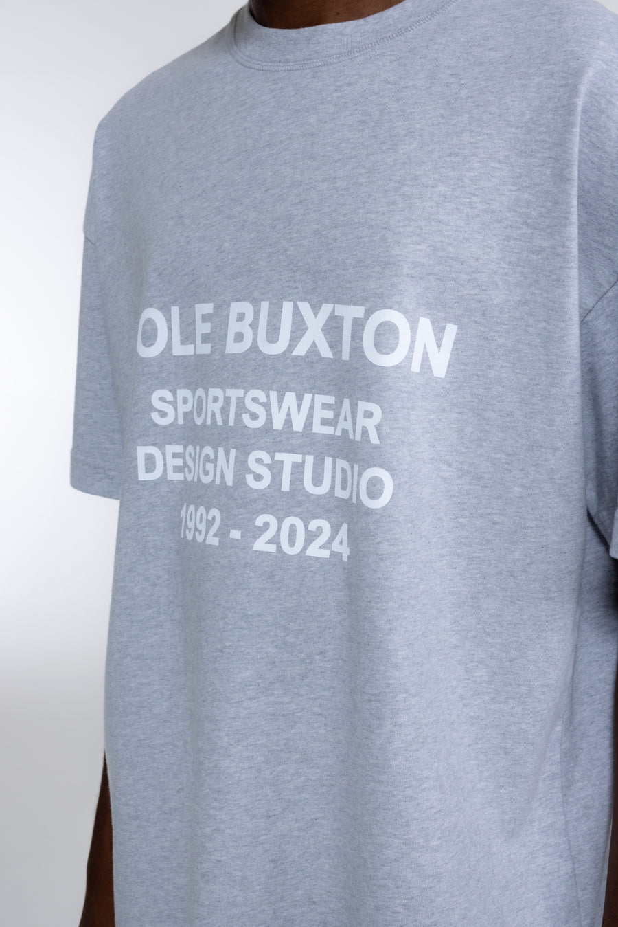 Cole Buxton Design Studio Men T-Shirt Light Grey Marl | USA CV3-34303D0