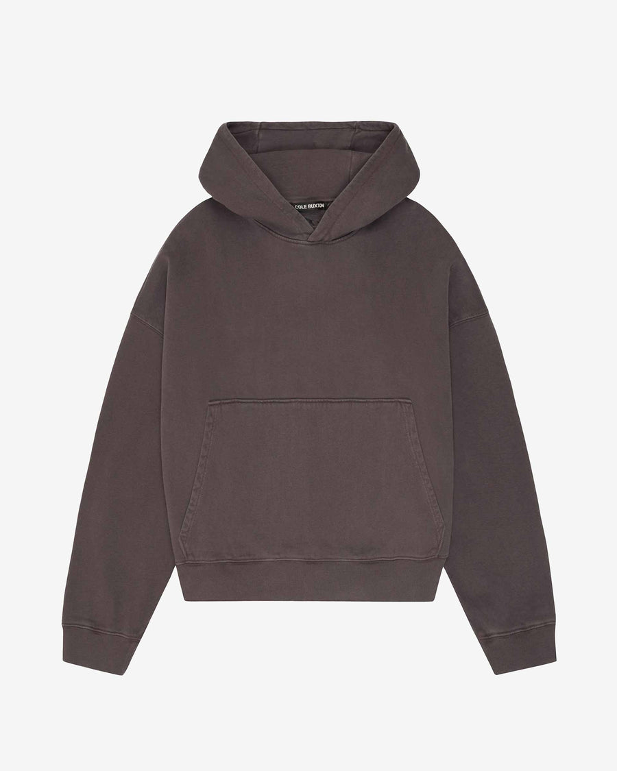 Cole Buxton Heavyweight Cropped Men Hoodie Washed Brown | USA DL6-17081X3