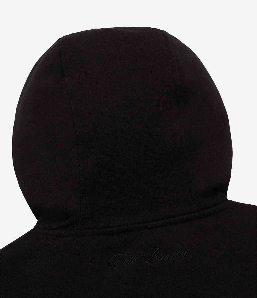 Cole Buxton Heavyweight Cropped Men Hoodie Black | USA MM1-11701N2