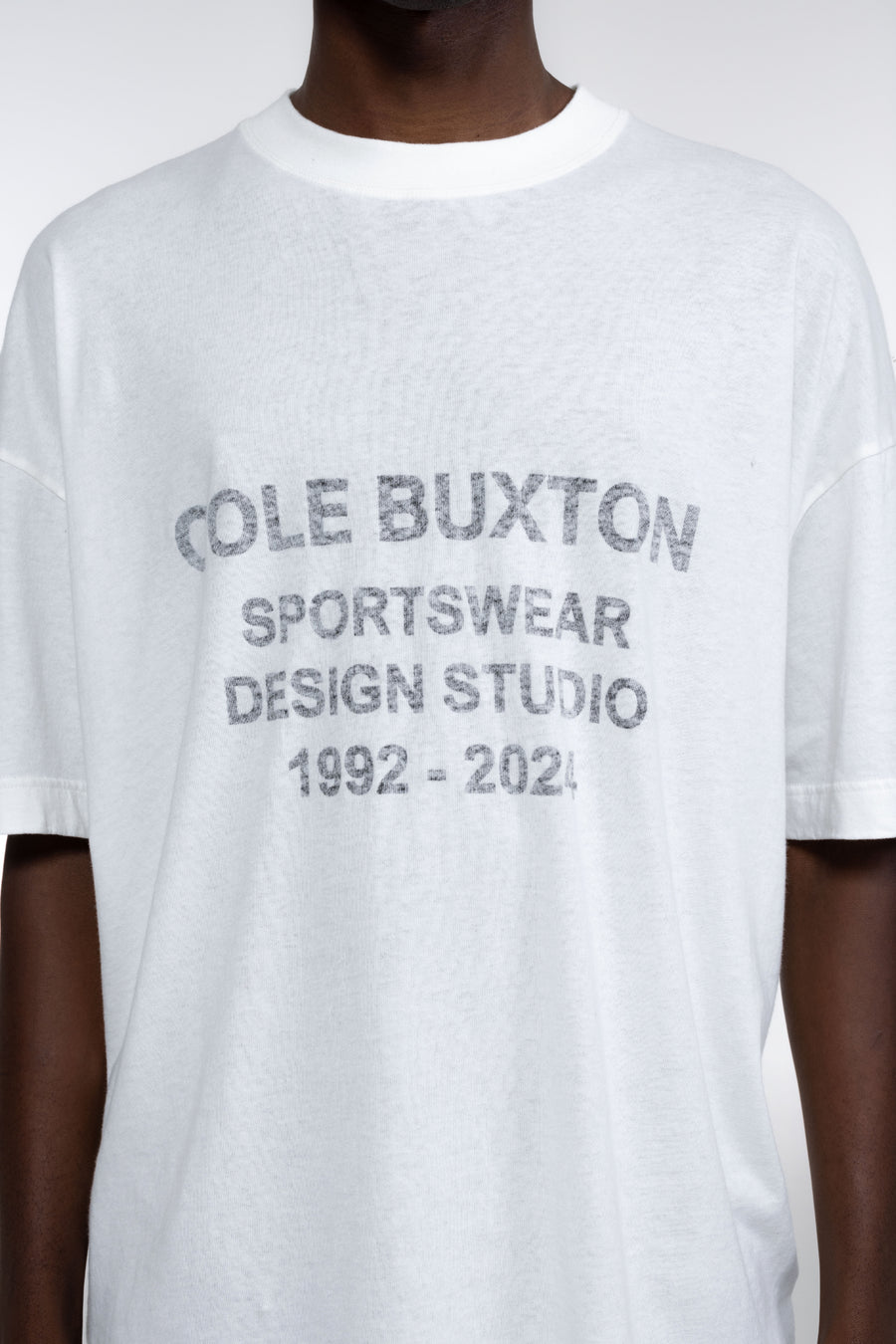 Cole Buxton Inside Out Logo Men T-Shirt Vintage White | USA MB9-93009A2