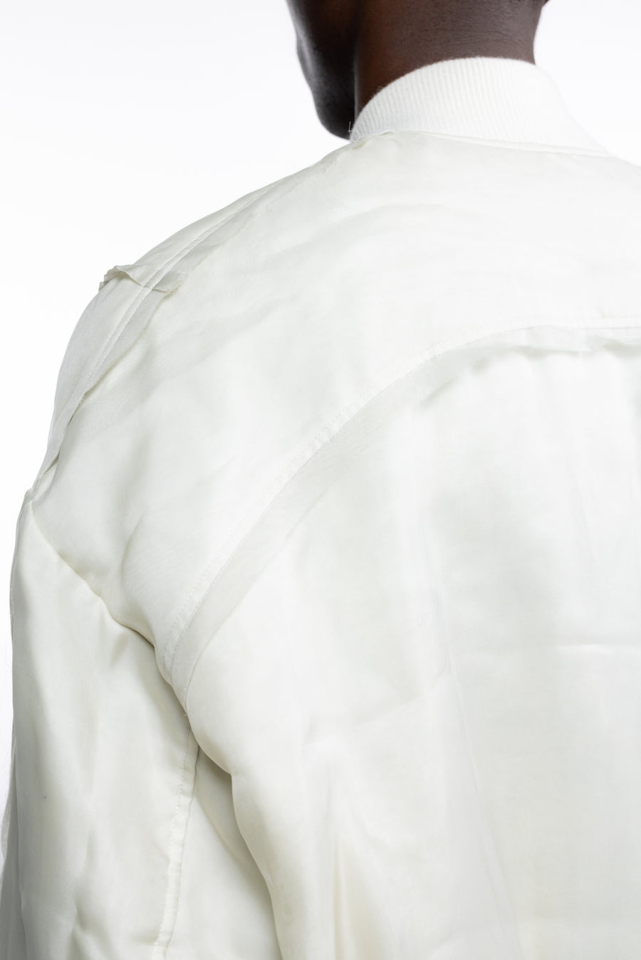 Cole Buxton Layered Organza Bomber Men Jackets Vintage White | USA ZW5-00050B1