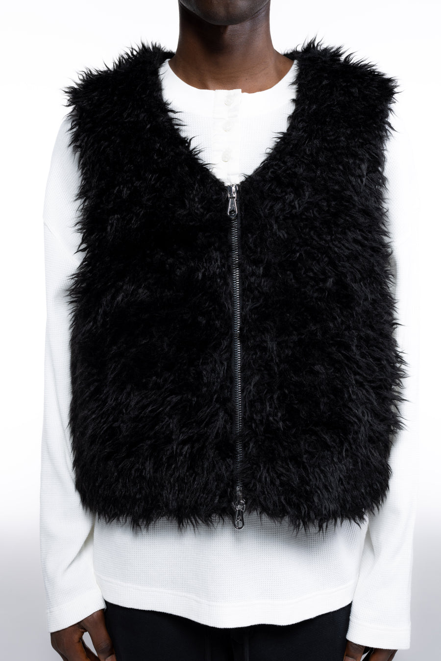 Cole Buxton Mohair Men Vest Black | USA HE0-65466B7