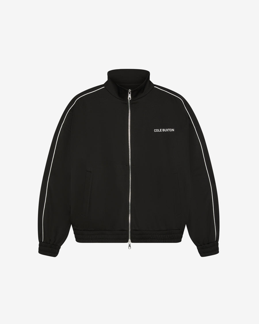 Cole Buxton Piped Men Track Jackets Black | USA BZ8-36163F2