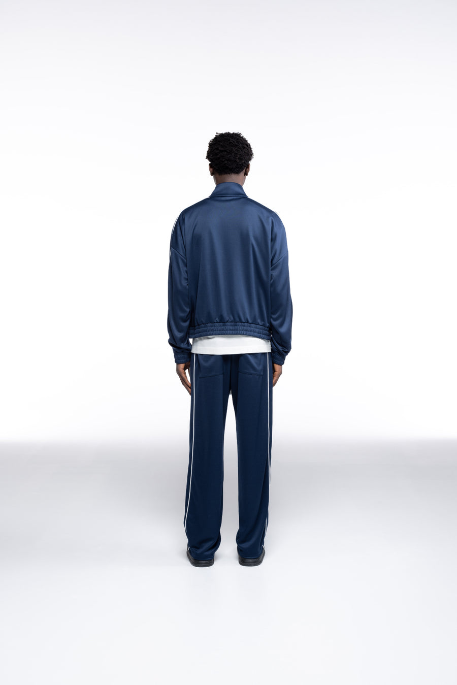 Cole Buxton Piped Men Track Jackets Navy | USA XX4-87068C8