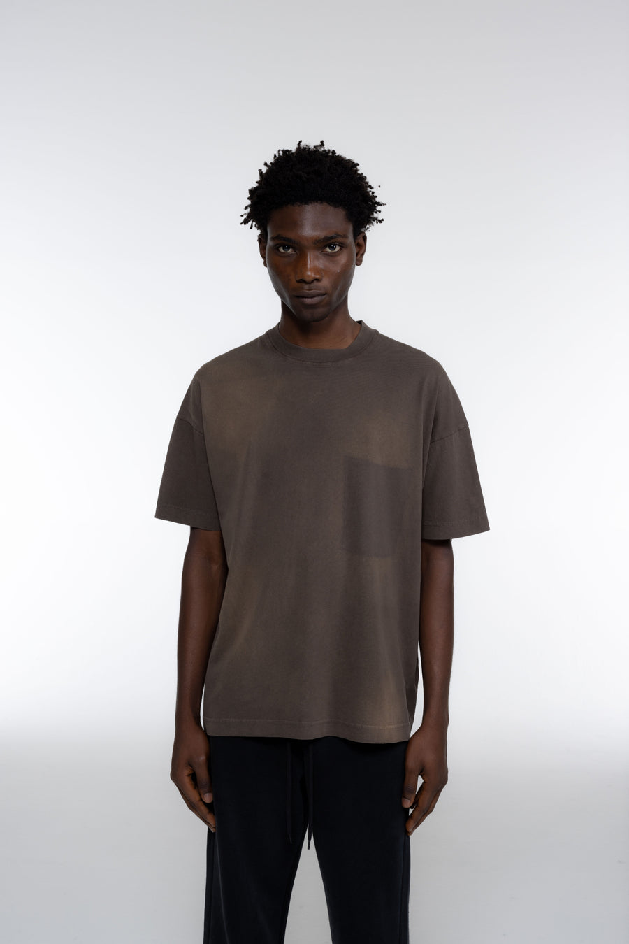 Cole Buxton Pocket Fade Men T-Shirt Washed Brown | USA WK5-78567H0