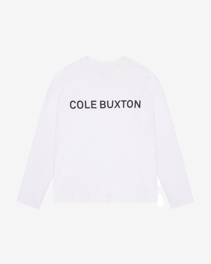 Cole Buxton Sheer Long Sleeve Men T-Shirt White | USA VK7-80828P7