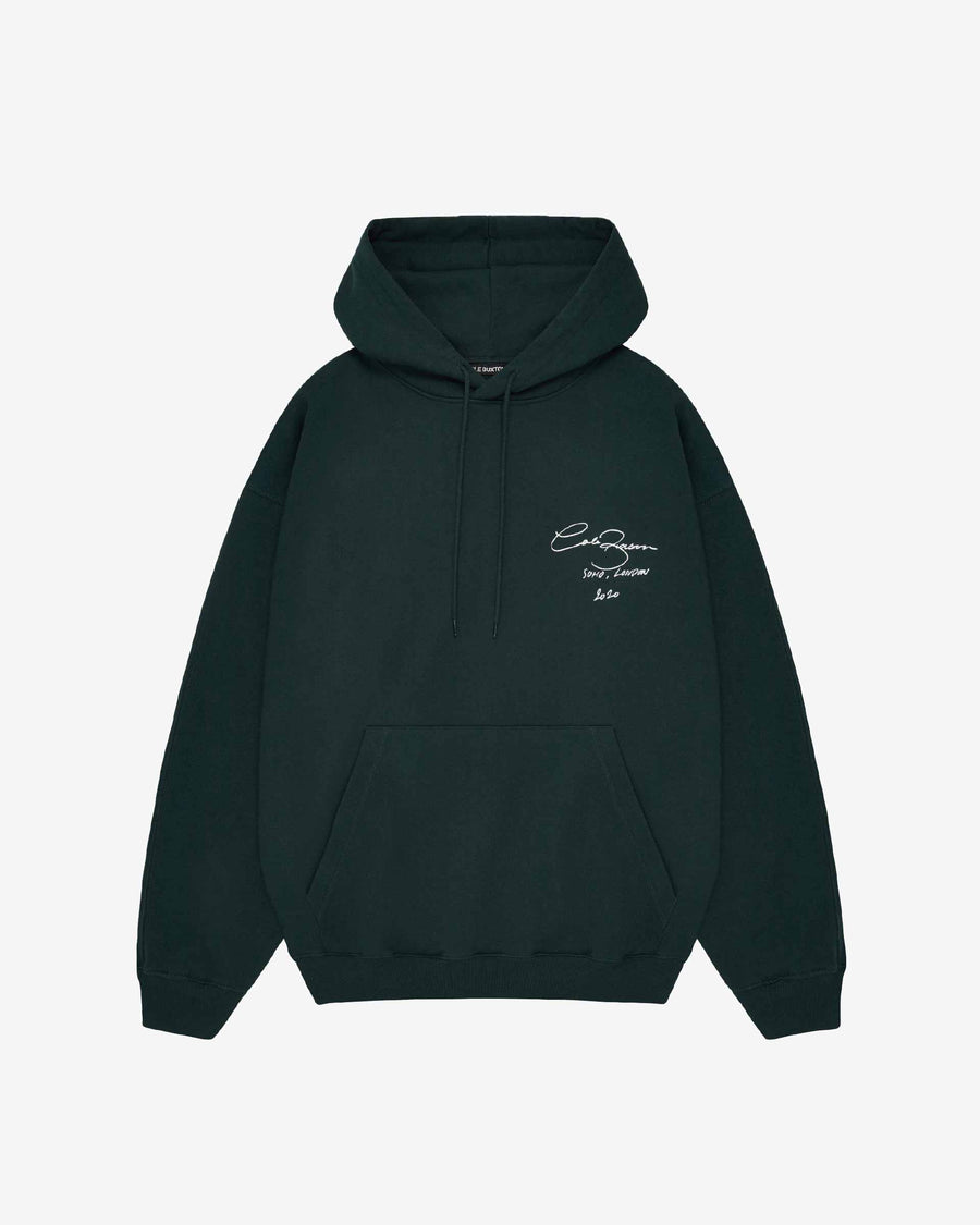 Cole Buxton Signature Men Hoodie Forest Green | USA SJ7-66376L6