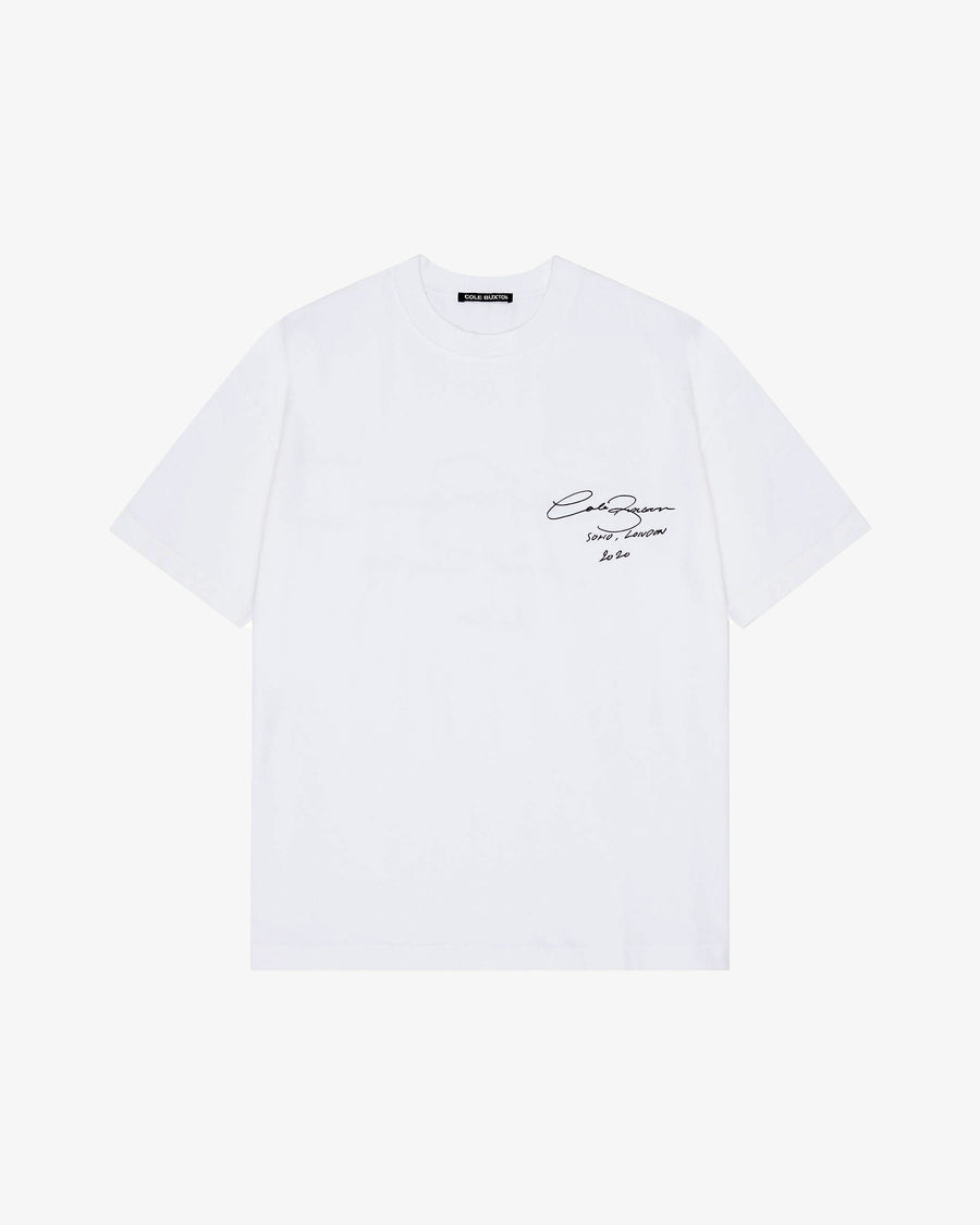 Cole Buxton Signature Men T-Shirt White | USA NV3-80028I7