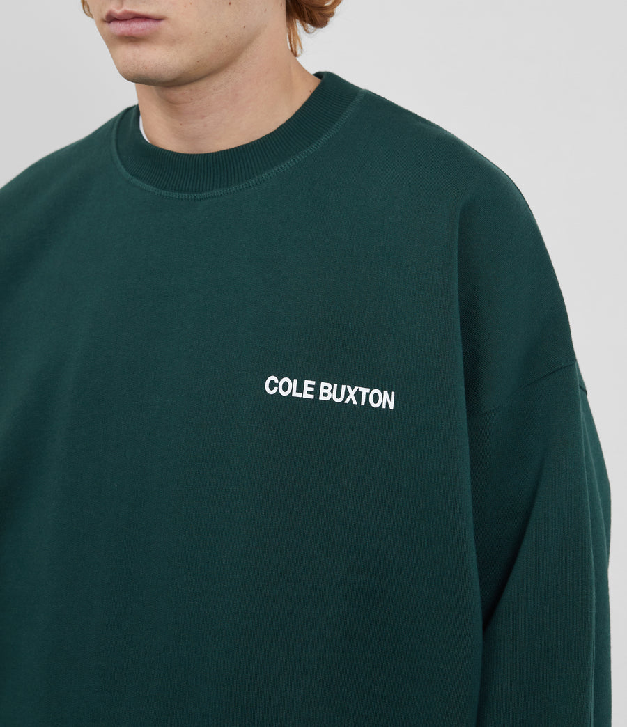 Cole Buxton Sportswear Men Sweatshirts Forest Green | USA ZB4-09940C4