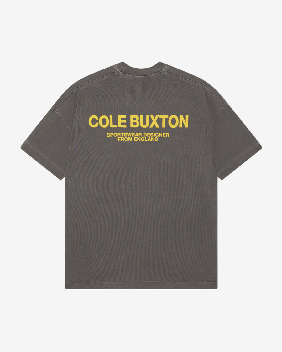 Cole Buxton Sportswear Men T-Shirt Og Washed Black / Yellow | USA SR3-29742T0