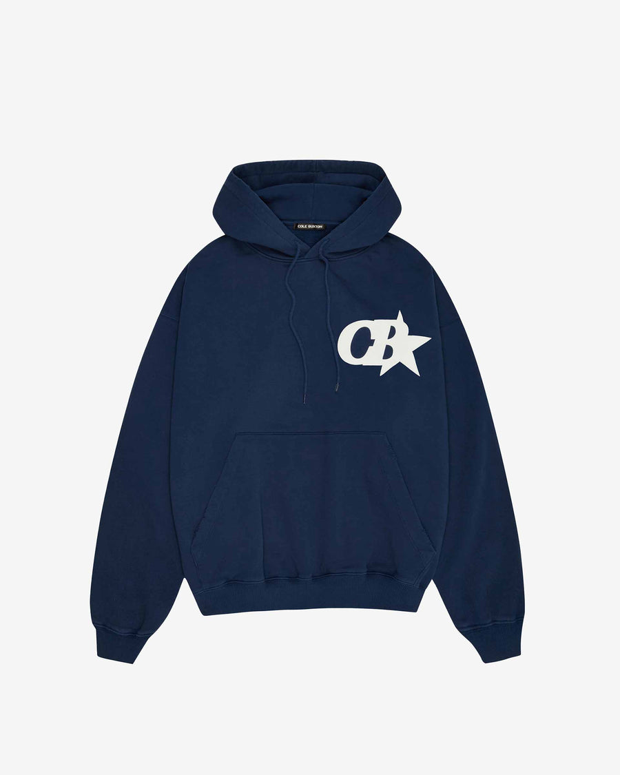 Cole Buxton Star Men Hoodie Navy | USA YK2-10211K9