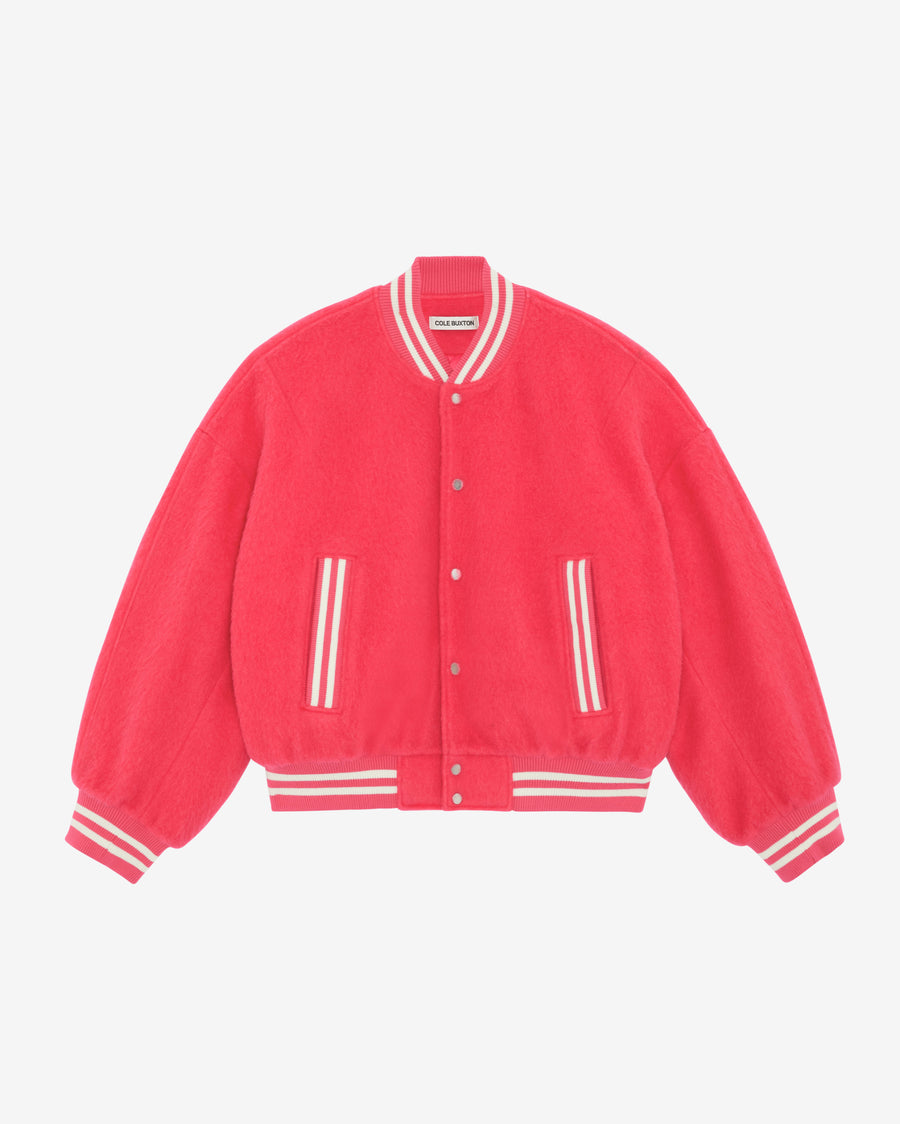 Cole Buxton Wool Bomber Men Jackets Pink | USA IH1-29052R7